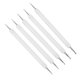 thumbnail image 3 of Lot de 5 stylos à double extrémité en acrylique, tête ronde, pour argile, outil de pointillage et de sculpture (blanc), 3 of 4