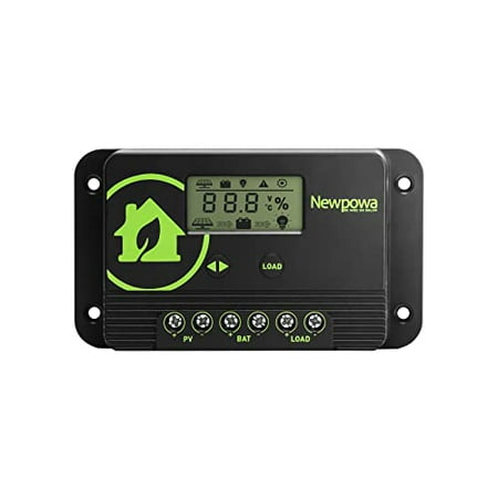 

Newpowa 20A PWM Solar Charge Controller 12V/24V LCD Display Compact Design Off Grid Solar Panel Adjustablefor AGM Gel Flooded and Lithium Battery