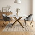thumbnail image 3 of ODIKA 5'x7' Beige Natural Geometric Washable Area Rug Southwestern Boho Arrow Diamond Motif Symbols Ethnic Decorative for Small Living Room, Bedroom, Easy Care, Non-Shedding, Pet Friendly, 3 of 7