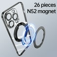 thumbnail image 4 of Plating Magnetic Shockproof for iPhone 15 Pro Case, [Compatible with MagSafe] With Lens Film Built-in Foldable Stand Slim Yet Protective Phone Case Cover for iPhone 15 Pro, Silver, 4 of 9