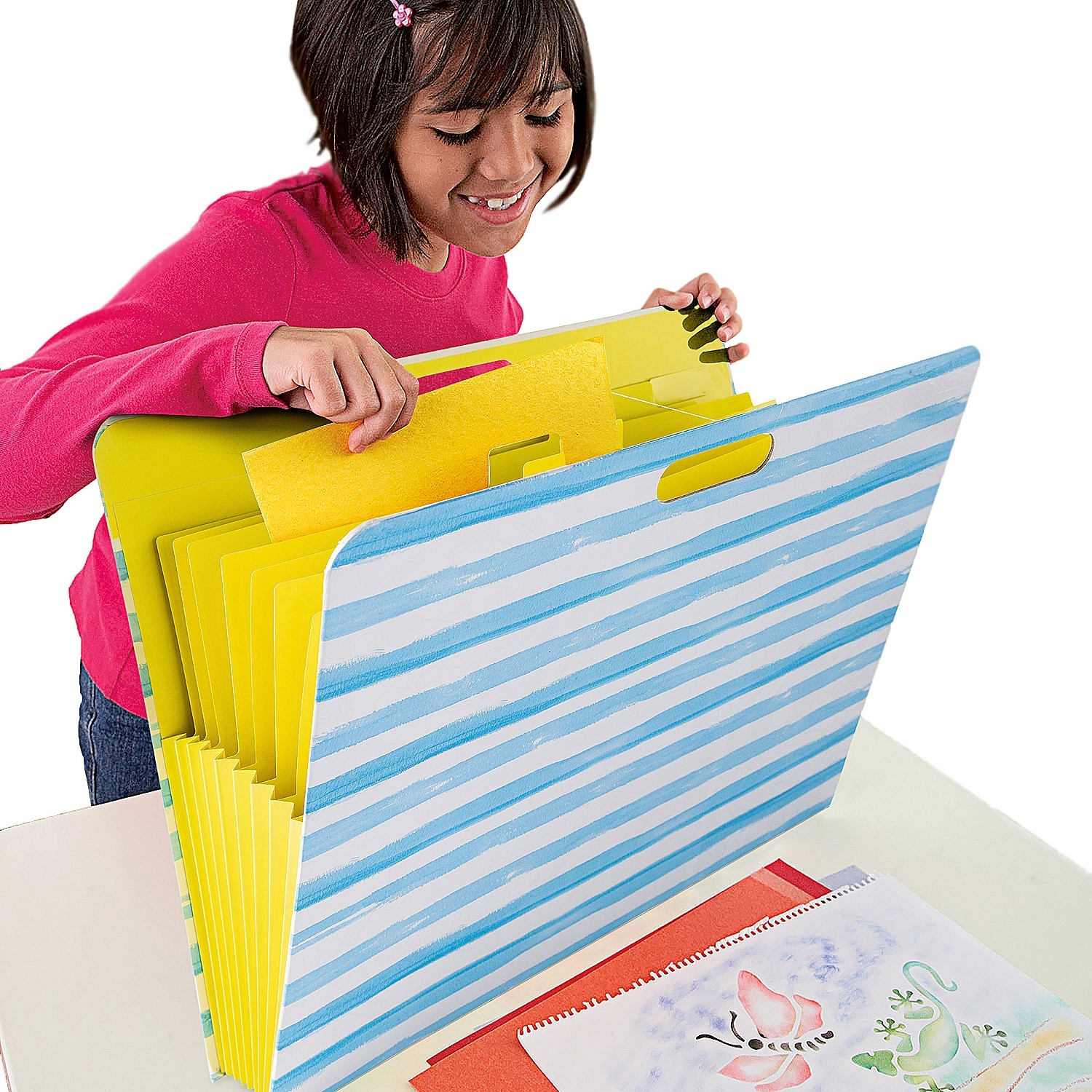 Expandable Art Storage Portfolio stripe