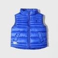thumbnail image 2 of IVEYRTF Kids Boys Girls Sleeveless Quilted Vests Puffer Jacket Warm Outerwear Fall Winter Clothing for Children Toddler Youth Cold Weather Stand Collar Coat(Blue,5-6 Years), 2 of 3
