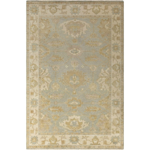 Hauteloom Goodyear Wool Living Room, Bedroom Area Rug - Traditional - Peach, Light Sage, Mustard - 2' x 3'