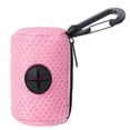 thumbnail image 2 of Portable Dog Poop Bag Dispenser with Carabiner,Pet Waste Bag Holder with Nylon Mesh Design,Easy Access Dog Walking Trash Bag Carrier,Pink, 2 of 7