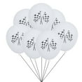 thumbnail image 1 of OULII 10pcs Car Birthday Decoration Balloons Latex Decorations for Racing Theme Parties White, 1 of 5