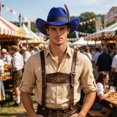 thumbnail image 2 of SRZYMJ Western Cowboy Cap for Men Women, Classic Wide Brim Fedora Cowgirl Hat, 2 of 4