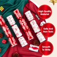 thumbnail image 5 of JOYIN 10'' Christmas Crackers Party Table Favor, 10 Pcs No Snap Red & White Snowflake Design, with Party Hat Joke & Little Gift for Xmas Holiday Dinner Traditions, 5 of 8