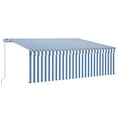 thumbnail image 2 of vidaXL Retractable Awning Patio Awning Hand Crank and LED Sunshade Shelter, 2 of 14