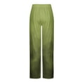 thumbnail image 3 of YLSDY Men's Linen Pants Summer Loose Fit Straight Leg Solid Color Elastic Waist Beach Pants Long Trousers Yellow S, 3 of 4