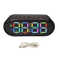 thumbnail image 2 of Reloj despertador digital para mesita de noche, visualización semanal, 3 niveles de brillo ajustable, reloj de mesa para sala de estar y mesita de, 2 of 9