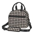 thumbnail image 1 of Disketp Black Plaid Heart Lonchera Térmica para Mujer y Hombre, Bolsa de Almuerzo Reutilizable e Impermeable para Trabajo, Viajes y Picnic, 1 of 7