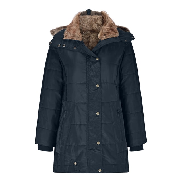 IROINID Manteau Anorak Court à Capuche pour Femme, Couleur Unie, Manches Longues, Chaud, Automne, Ouvert à l'Avant, Coupe Ample, Manteau à Fermeture Éclair, Hauts, Bleu Foncé