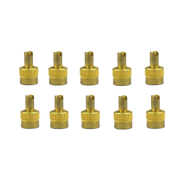 Kenally Paquete de 10 tapas de neumáticos sin cámara a prueba de polvo con vástago de válvula, válvulas de goma a prueba de fugas, piezas de Vehículos, repuestos y accesorios Mis Oro Kenally VI015874-01