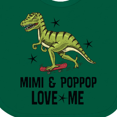 thumbnail image 4 of Inktastic Mimi and PopPop Love Me Dinosaur Boys Baby Bib, 4 of 4