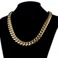 thumbnail image 5 of QQTDFG 316L Stainless Steel Heavy Link Gold Plated Curb Cuban Chain Men Necklace 7"-40"-28 inch Necklace-14mm wide-Gold, 5 of 6
