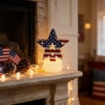 thumbnail image 4 of 3 Pcs Lampe Bougie de la Fête de l'Indépendance, Kadlawus Lampe Bougie de la Fête de l'Indépendance, Veilleuse Patriotique pour Chambre, Lumières Décoratives Rouges Blanches Bleues, Lampe de Table à Piles pour Fête, Guirlande Chapeau Étoilé, 4 of 6