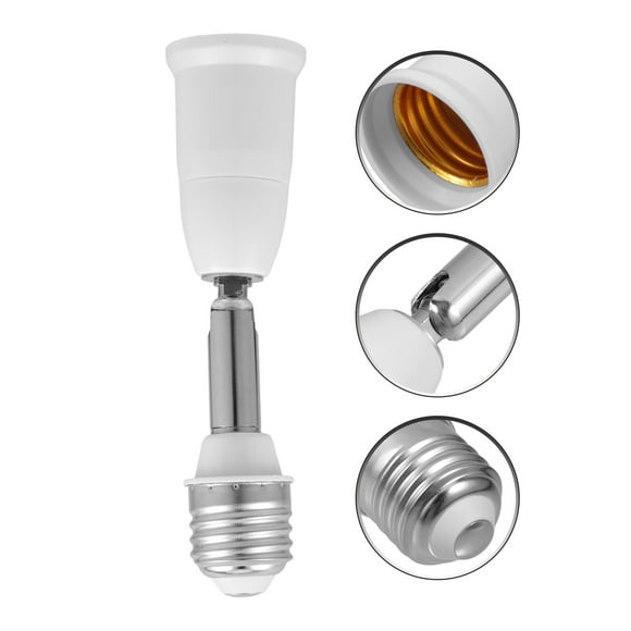 2pcs Flexible Light Bulb Lamp Socket Adapter Extender Adjustable Bulb Socket Extension(E27-E27)