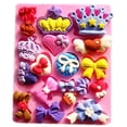 thumbnail image 1 of Molde de silicona Jadeshay para fondant y jabón Forma de corona y lazo, 1 of 7