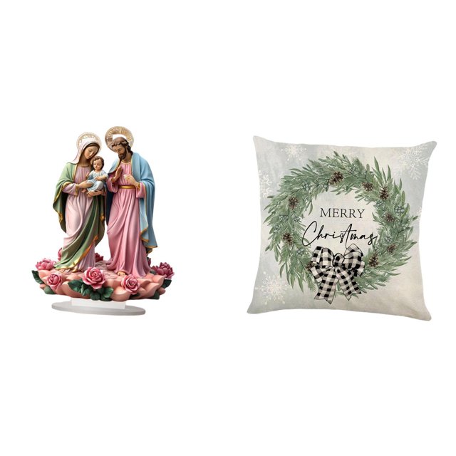Letrero de mesa acrílico, adorno de escritorio, funda de almohada navideña, decoración para chimenea, diseño creativo, cómodo poliéster acrílico, adec