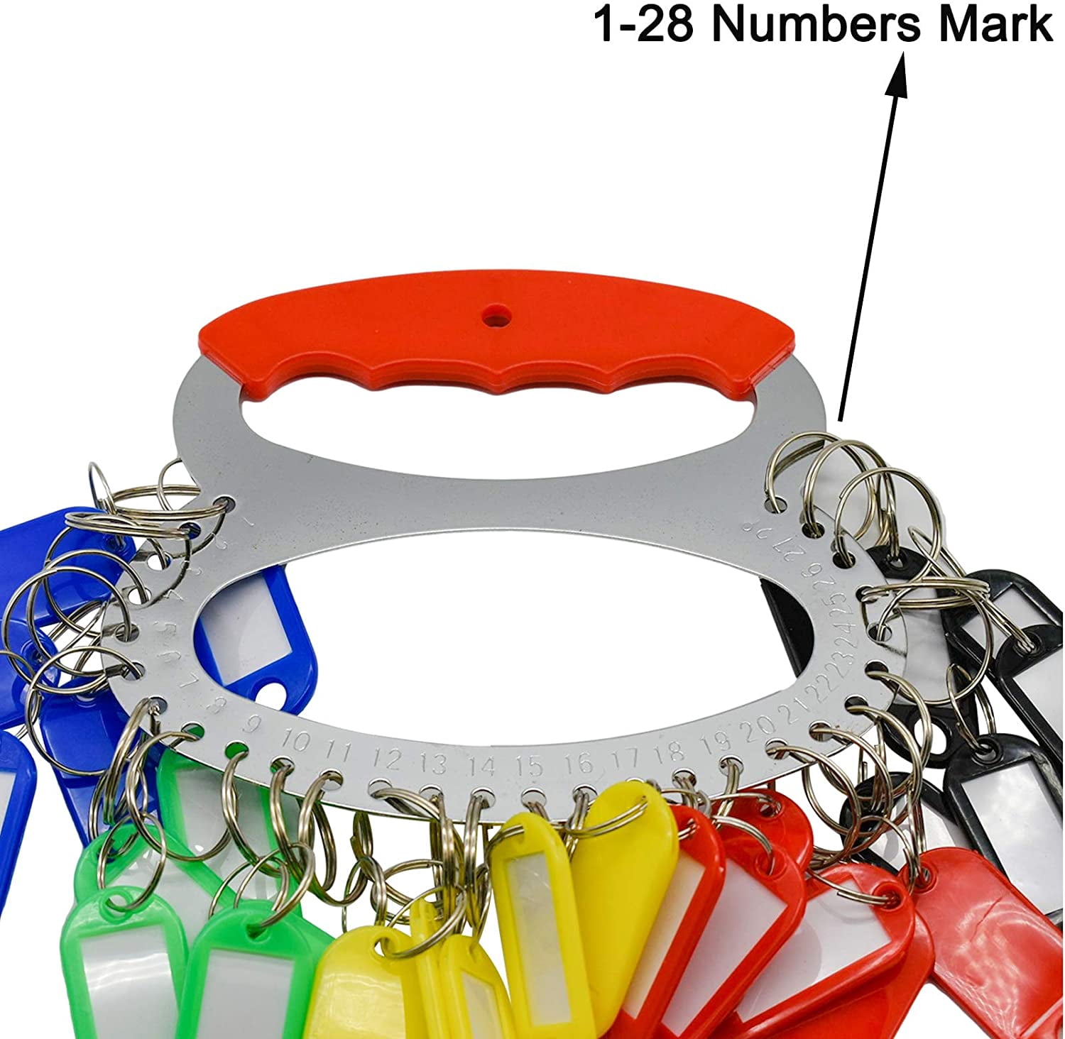 Maydahui 2 PCS Key Organizer Manager Portable Keychain with 28 Separable Key Rings and 30 Assorted Color Key Tags