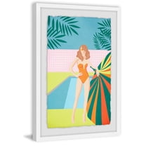 Orange Suit Framed Painting Art Print, 16.00" x 1.50"