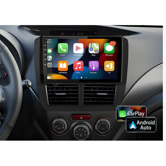 Molaner Android Car Stereo for Subaru Forester 2008-2014 10.1 inch Touchscreen Fit for Carplay&Android Auto with Bluetooth GPS Navigation Mirror Link WiFi FM, 4 64G