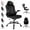 Black, variant on CL.HPAHKL Gaming Chair, Office Chair Video Game Chair for Adults Ergonomic PU Leather Gaming Office Chair Adjustable Armrest PC Gamer Chair (Black)