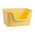thumbnail image 4 of Caja de arena para mascotas con parte superior abierta para gatos pequeños y grandes, cajas de arena para gatos de lados altos, fácil acceso, fácil li Amarillo S, 4 of 8