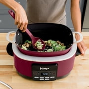 طباخ متعدد الاستخدامات Ninja 10 في 1 Foodi Possible بسعة 8.5 لتر، طهي بطيء، فرن هولندي، بخار، دمج حراري ثلاثي، غطاء زجاجي وملعقة مدمجة، فطيرة الكرز MC1000WM