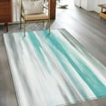 thumbnail image 3 of Hallway Runner Rugs 2.7x5 Ft, Turquoise Gray White Non Slip Area Rugs for Kitchen Bedroom Entryway, Country Abstract Ombre Mottled Washable Carpet Runner Rug Floor Mats for Bedroom Home Decor, 3 of 9