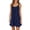 Z-Dark Blue162, variant on JIAYUE Women's Dress Solid Color Square Collar Beach Summer Casual Sleeveless Loose Fit Mini Holiday Vacation Versatile Female Dresses