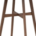 thumbnail image 4 of 3 Pieces Bar Table Set, Modern Wooden Top Round Counter Height Pub Table with 2 Soft Upholstered Bar Stools, Pub Dining Set of 3 for Kitchen, Restaurant, Cocktail Bar, Walnut, 4 of 9