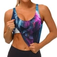 thumbnail image 3 of Balery Hip-Hop Glasses Gorilla Sujetadores deportivos con espalda cruzada para mujer, acolchados, sin costuras, de alto impacto, ideales para yoga, gimnasio, entrenamiento y fitness.-, 3 of 8