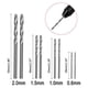 thumbnail image 3 of Juego de 40 brocas de acero de alta velocidad revestidas de titanio, juego de brocas helicoidales HSS de 0,6 mm/1,0 mm/1,5 mm/2,0 mm, 3 of 8