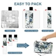 thumbnail image 4 of Awypu Navy Decorative Boho Floral Roses Flower White Gray Watercolor Décor Square Outdoor Picnic Blanket 58.3x58.3in, 4 of 6