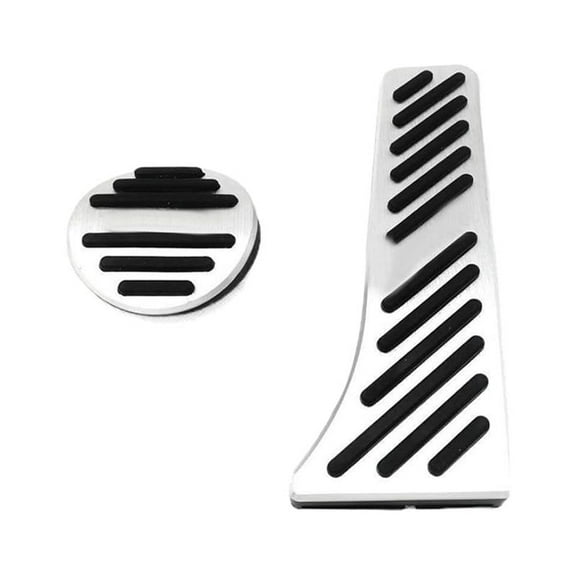 Gas Accelerator Pedal and Break Pedal Cover Pad Non-Slip for 451 2007-2014,1 x Gas Pedal Cover 1 x Brake Pedal Cover,silver & black