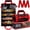 red, variant on ZICANYCO Roll Up Tool Bag, Heavy Duty See-Through Tool Roll Organizer with 2 Detachable Pouches, Portable Mechanic & Motorcycle Tool Bag, Birthday & Father’s Day Gift, Red