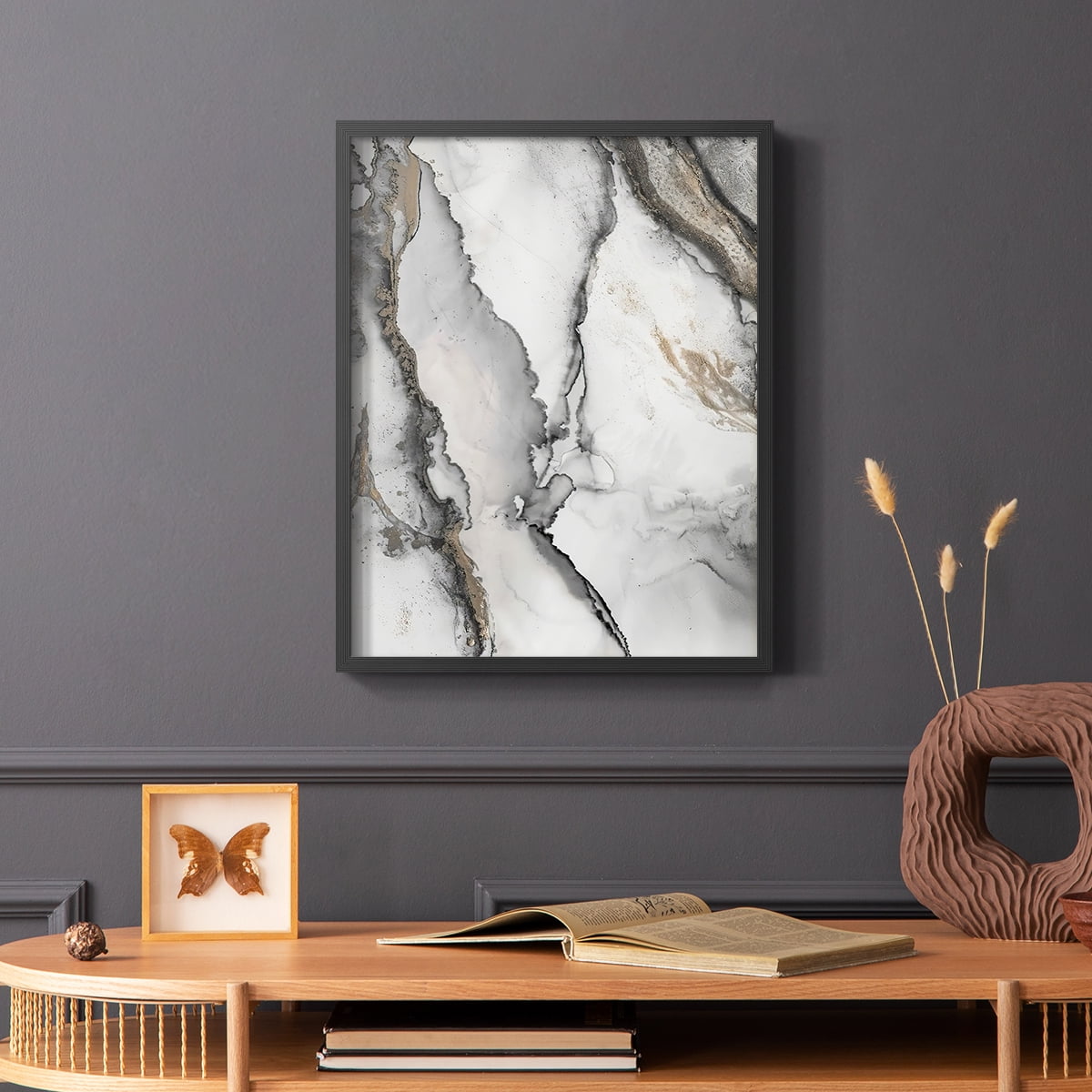 Abstract Ink Fantasy I in Paper Solid Wood 8 x 10 Framed Print