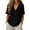 Black -CU91, variant on Cotton Linen Tops for Women Boho 3/4 Sleves Summer Shirts V Neck Button Loose Fit Dressy Causal Blouses 2026 Gray XL