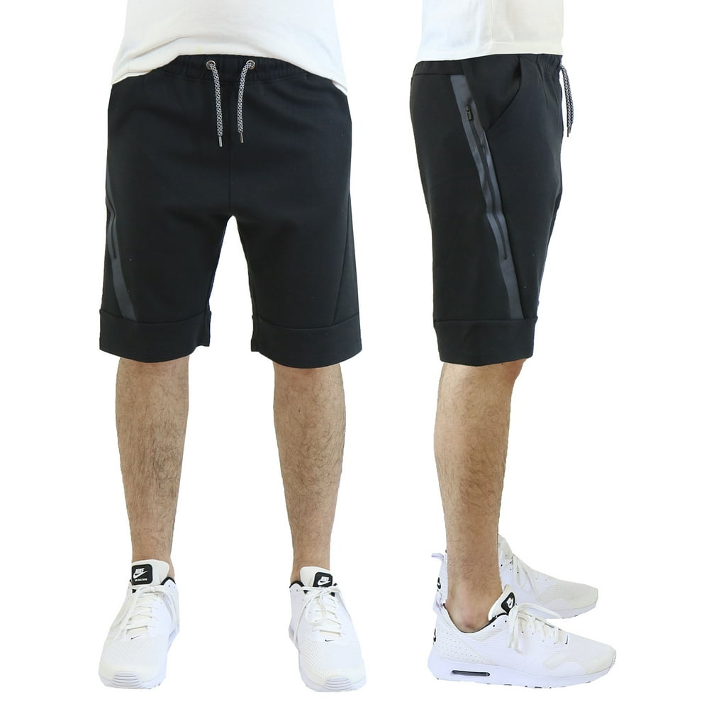 GBH - Men's Slim-Fit Tech Fleece Shorts with Zipper Side Pocket (S-2XL ...