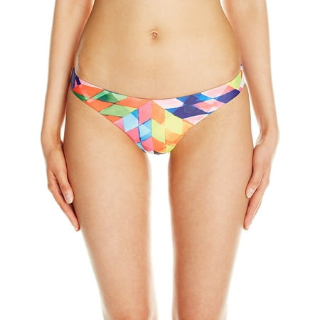 Mara Hoffman Seamless Low Rise Bikini Bottoms Small Peach Multi