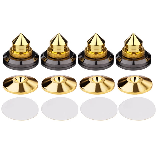 Picos de altavoz 4 Uds. Soporte de puntas de altavoz Subwoofer amplificador almohadillas de base de aislamiento para tocadiscos Hugtrwg Para estrenar