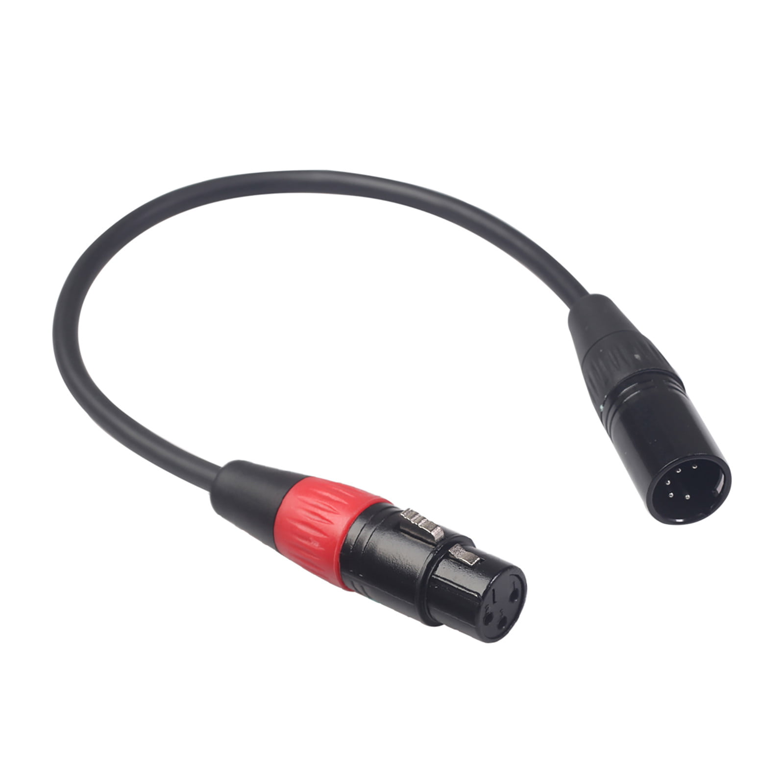 negro American Dj 5-Pin Male To 3-Pin Female XLR Turnaround Dmx Cable 