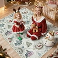 thumbnail image 5 of Moynesa 5'x7' Christmas Area Rug for Living Room, Xmas Tree Modern Rug Kitchen Rug Washable Rug Non Slip Moroccan Carpet Holiday Decor Geometric Soft Accent Rug for Bedroom Dining Room, Beige, 5 of 12