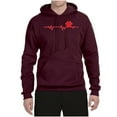 thumbnail image 3 of Dog Heartbeat | Paw Print EKG Lifeline | Veterinarian Vet Tech Dog Lover Unisex Hoodie Sweatshirt, Maroon, Small, 3 of 5