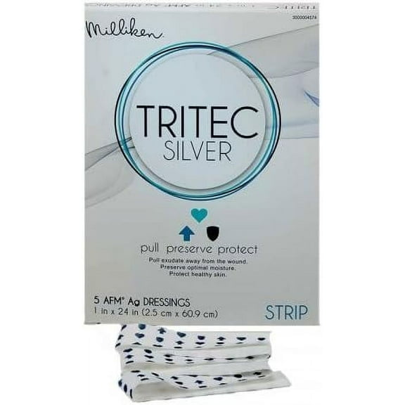 3000004574 - Tritec Silver Antimicrobial Wound Dressing 1" x 24" Strip Y