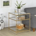 thumbnail image 3 of Fox Hill Trading Millenial Glass and Metal End Table in Gold, 3 of 5