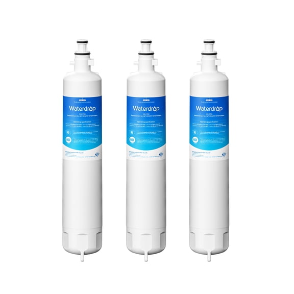 Waterdrop Replacement for GE® RPWFE®, RPWF (Built-in CHIP) Refrigerator Water Filter, Compatible with GFE28GYNFS, GFE28GELDS, PFE28KELDS, PFE28KYNFS, GFD28GELDS, PWE23KELDS, PWE23KMKES, 3 Filters