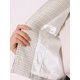 thumbnail image 5 of CHAQUETA CORTA DE TWEED INSPIRADA EN CHIC PARA MUJERES, CON CUELLO ALTO, DOBLE BOTONADURA, ELEGANTE BLAZER DE CUADROS XL AZUL CLARO, 5 of 6