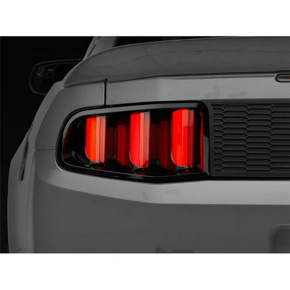 Raxiom 405839 Gloss Black Housing & Clear Lens Vector V2 LED Tail Lights for 2010-2012 Ford Mustang